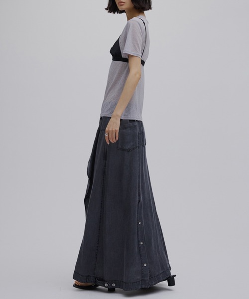 Ameri（アメリ） デニムスカート TENCEL DENIM WRAP LIKE SKIRT