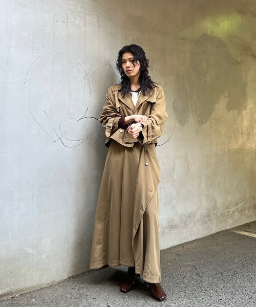 ameri vintage DENIM PLEATS SKIRT スカート Ameri（アメリ） デニムスカート TENCEL DENIM WRAP LIKE SKIRT