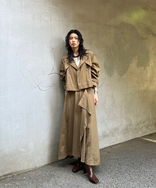 Ameri（アメリ） デニムスカート TENCEL DENIM WRAP LIKE SKIRT