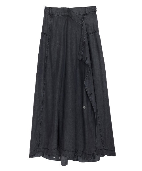Ameri（アメリ） デニムスカート TENCEL DENIM WRAP LIKE SKIRT