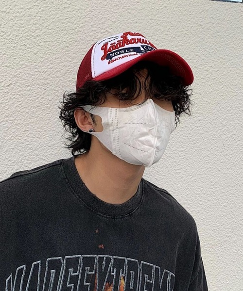 B.R.U キャップ 帽子 ヴィンテージライク グラフィックロゴ メッシュ