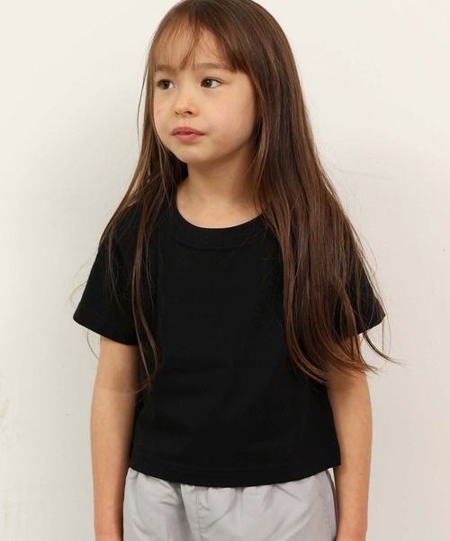 SHISKY（シスキー） tシャツ ショート丈 クロップド無地Tシャツ キッズ