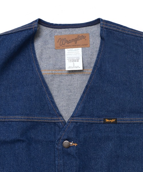 Wrangler（ラングラー） ベスト ジレ ラングラー」UNLINED DENIM VEST