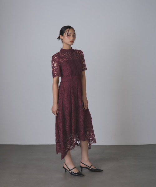 Rose of Sharon 半袖ワンピース M ボルドー レディース : ZOZOTOWN