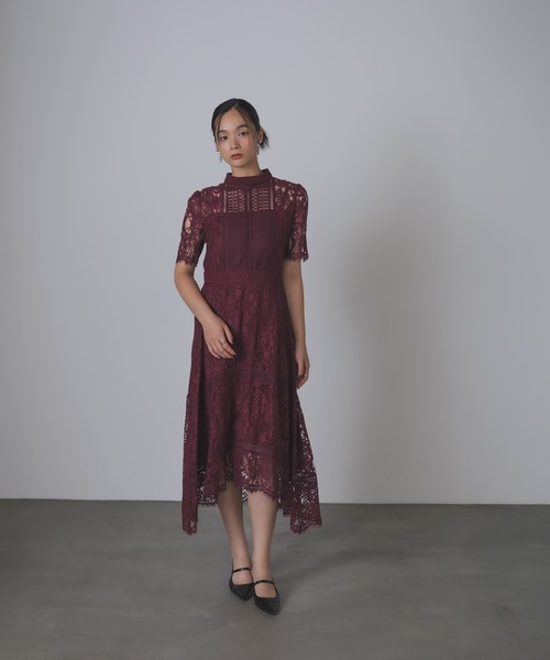 Rose of Sharon 半袖ワンピース M ボルドー レディース : ZOZOTOWN