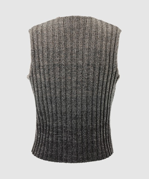 ベスト ジレ UNISEX GRADIENT VEST KNIT メンズ レディースの画像