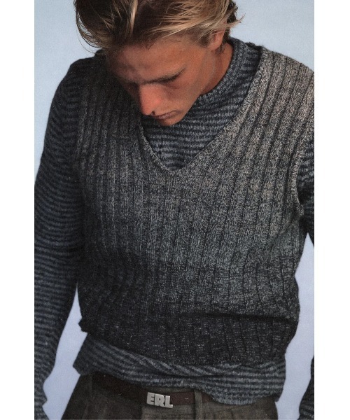 ベスト ジレ UNISEX GRADIENT VEST KNIT メンズ レディースの画像