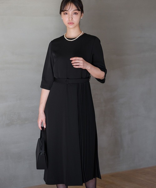 「Andemiu」 7分袖ワンピース MEDIUM ネイビー レディース_画像5