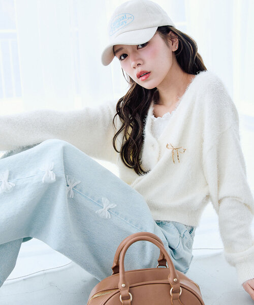 「OLIVE des OLIVE」 デニムパンツ MEDIUM ブルー レディース_画像3