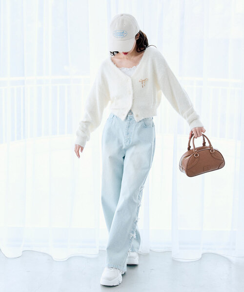 「OLIVE des OLIVE」 デニムパンツ MEDIUM ブルー レディース_画像5