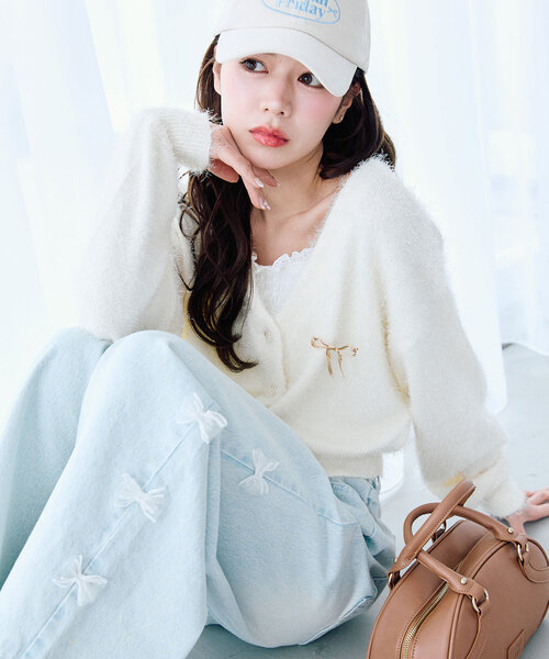 「OLIVE des OLIVE」 デニムパンツ MEDIUM ブルー レディース_画像6