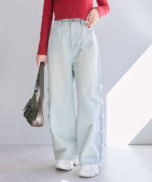 「OLIVE des OLIVE」 デニムパンツ MEDIUM ブルー レディース_画像8