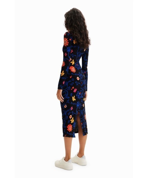 「Desigual」 長袖ワンピース X-LARGE ブルー レディース_画像4