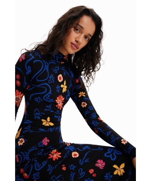 「Desigual」 長袖ワンピース X-LARGE ブルー レディース_画像5