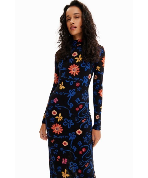 「Desigual」 長袖ワンピース X-LARGE ブルー レディース_画像6