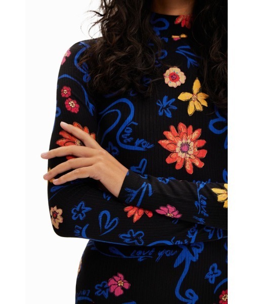 「Desigual」 長袖ワンピース X-LARGE ブルー レディース_画像7