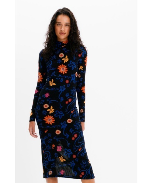 「Desigual」 長袖ワンピース X-LARGE ブルー レディース_画像8