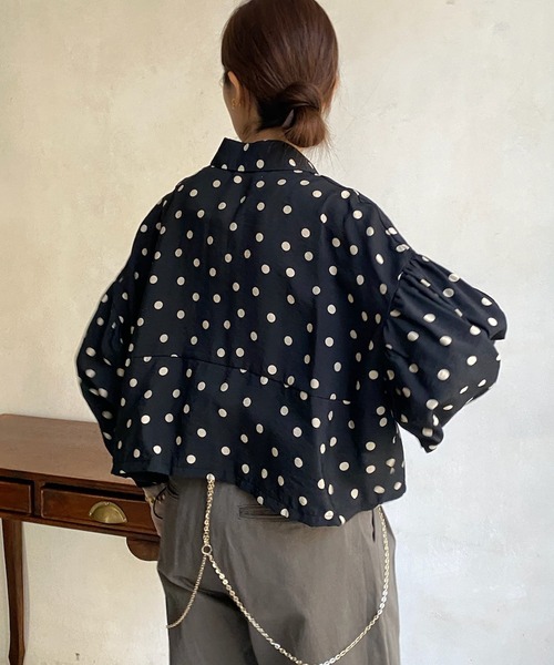 「DouDou」 長袖ブラウス FREE ブラック レディース_画像8