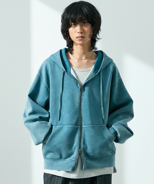 RE_PRAY ジップアップパーカー ライトブルー Mサイズ CIYOT ジップアップパーカー M ブルー メンズ : ZOZOTOWN Yahoo!店