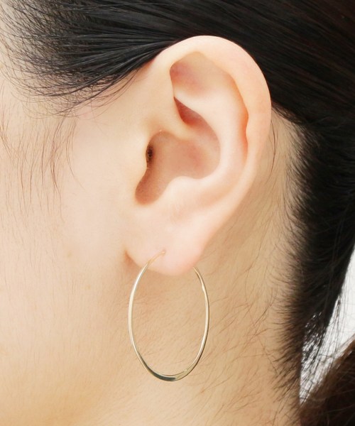 ピアス 角線つぶし　フープピアス（小） レディース