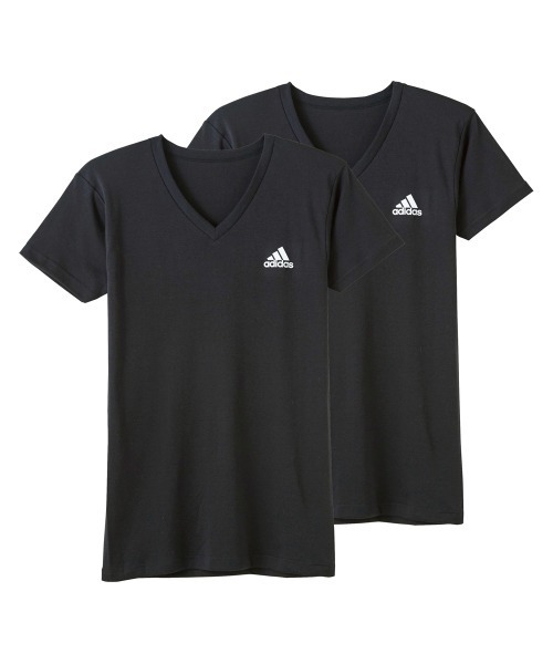 下着 キッズ adidas/アディダス BOY'S VネックTシャツ 吸汗速乾 2枚組｜zozo｜03