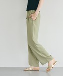 パンツ ＼再入荷/ シボサテンライクイージーパ...の詳細画像2