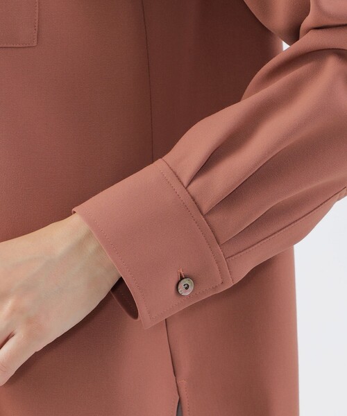 TRANS WORK ブラウス シャツ 「L」「ウォッシャブル」ストレッチ