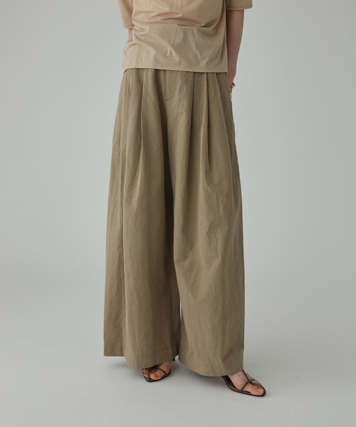 Babylone コットンタックワイドパンツ BABYLONE｜コットンナイロンタックパンツ | Rakuten Fashion