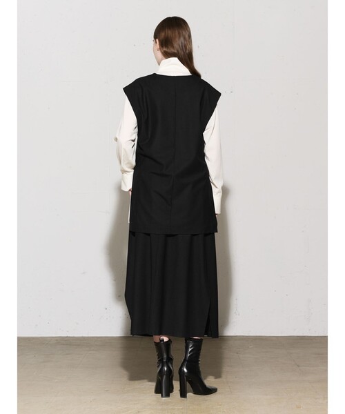 ベスト ジレ MIDIUMISOLID for Ladies ウールVネックベスト レディース MIDIUMISOLID ベスト ジレ for Ladies ウールVネックベスト