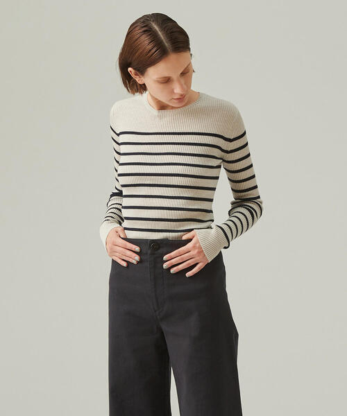 GALERIE VIE 「GALERIE VIE」 長袖ニット S ネイビー レディース
