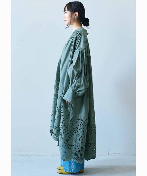 【美品】MEDE19F|MEDE INDIA COLLECTIONコットンドレス MEDE19F 〈MADE IN INDIA COLLECTION〉プリントコットンドレス