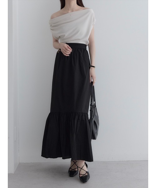 tシャツ アシンメトリードレープトップス/ベージュ レディース amel tシャツ アシンメトリードレープトップス/ベージュ