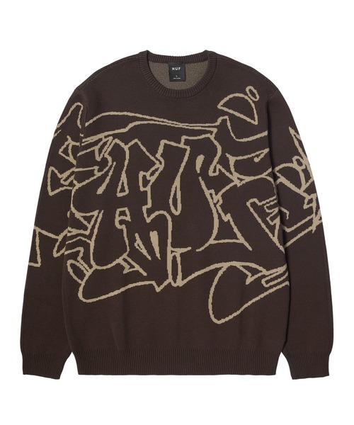 HUF セーター ニット OUTLINES CREWNECK SWEATER / ハフ