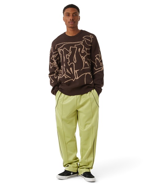 ハフ ニット HUF セーター ニット MONOGRAM JACQUARD ZIP SWEATER / ハフ