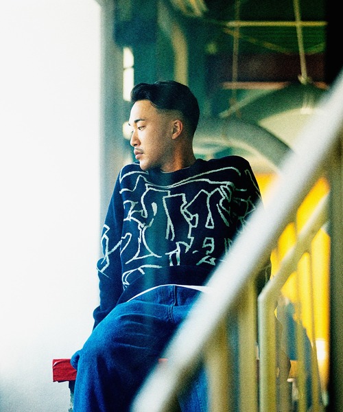 HUF セーター ニット OUTLINES CREWNECK SWEATER / ハフ