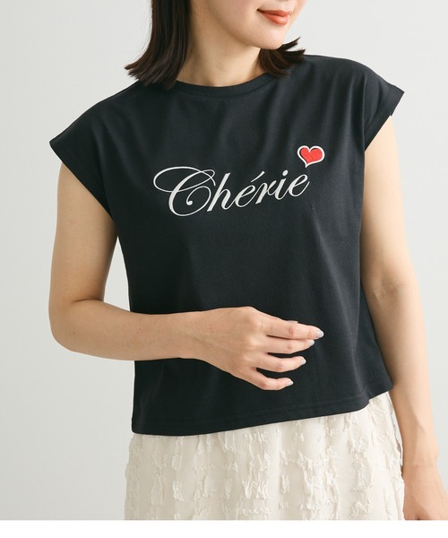 tシャツ 「追加2」刺繍ロゴフレンチTEE レディース Green Parks tシャツ ・swing by ロゴ刺繍フレンチTEE