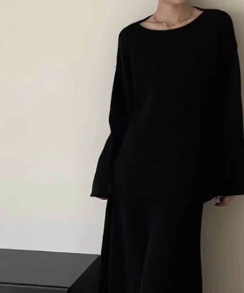 deux amour セットアップ クルーネックニットプルオーバー＋