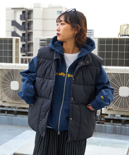 ffein ダウンベスト ベスト 「FFEIN(フェイン)」フェイクダウンカラー