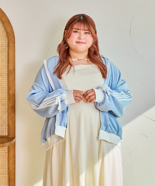 ROSY LUCE リボントラックジャケット Louiosy tシャツ 「大きいサイズ」リボントラックジャケット