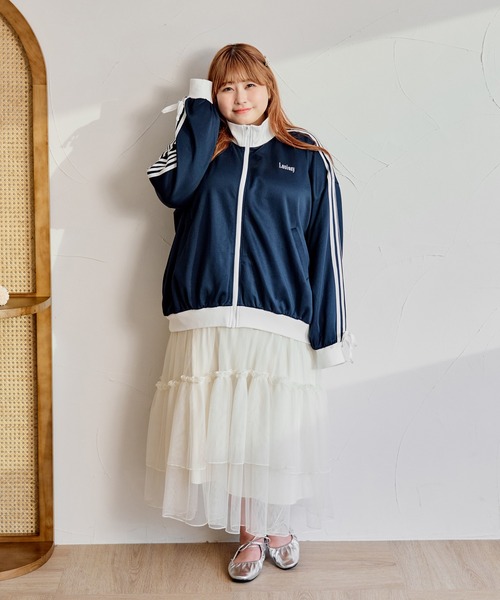 ROSY LUCE リボントラックジャケット Louiosy tシャツ 「大きいサイズ」リボントラックジャケット