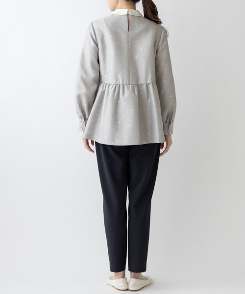 Sono ブラウス シャツ 「SONO/ソーノ」ハミングドットペプラム