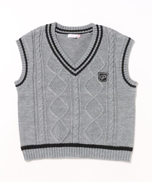 PINKHUNT（ピンクハント） ベスト ケーブル編みニット ベスト 9971K