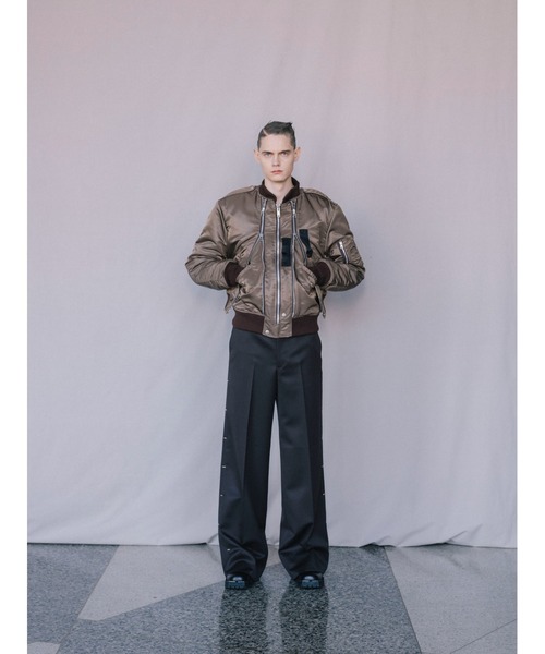 JOHN LAWRENCE SULLIVAN ma1 ma-1 NYLON STACKED BOMBER JACKET