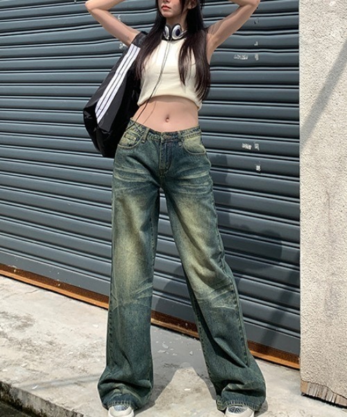 shameless ジーンズ デニム デニムパンツ ローライズワイド