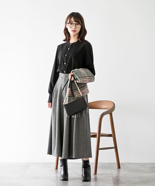 r・p・s ブラウス シャツ ケミカルレースバンドカラーレース