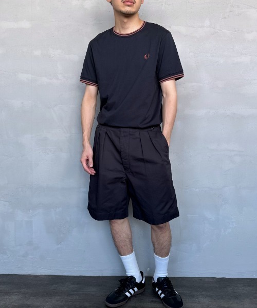 今季　FREDPERRY ツインティップTシャツ　ブラック　新品タグ付再お値下げ FRED PERRY tシャツ 「FRED PERRY/フレッドペリー」 ツイン