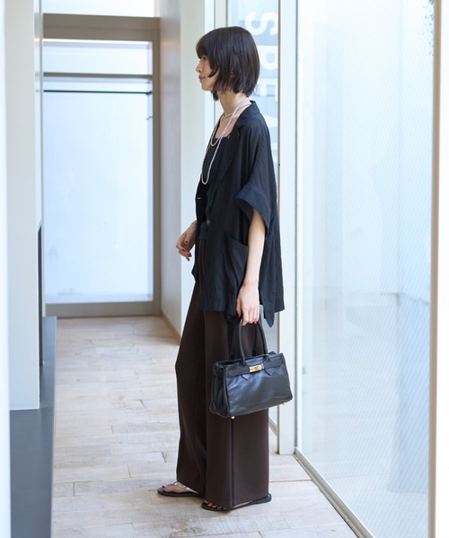 はな様 AULENTTI オウレンティ ベルト付きレザー BAG ハンド バッグ 追加》AULENTTI/オウレンティ ベルト付きレザー MIDI BAG バッグ