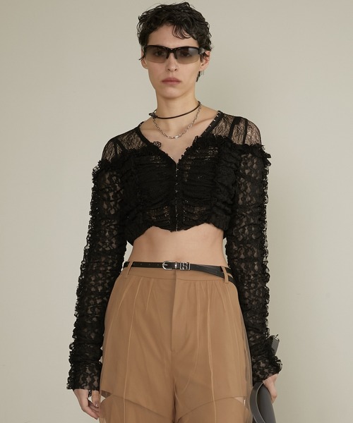 レースギャザートップ / Lace Gathered Top レディース