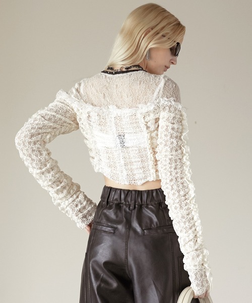 PRANK PROJECT レースギャザートップ PRANK PROJECT レースギャザートップ / Lace Gathered Top レディース