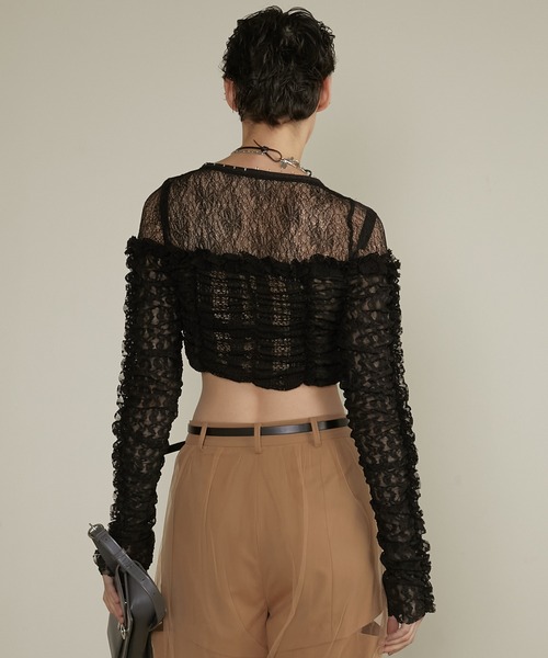 トップス PRANKPROJECT Lace Gathered Top PRANK PROJECT レースギャザートップ / Lace Gathered Top レディース